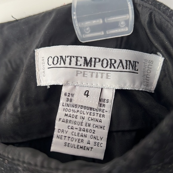 Excellent Simons Contemporaine Petite Wool Skirt - Black - Picture 4 of 5